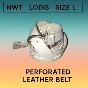 ✨ NWT Lodis Perforated Leather Belt – Polished & Chic ✨